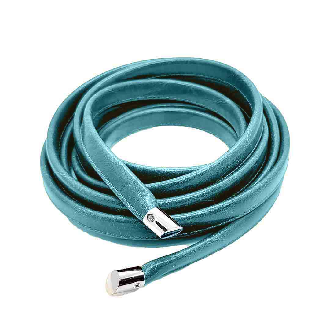 Belts - Skinny Wrap Belt Vegan Leather (Teal) by Crystalyn Kae