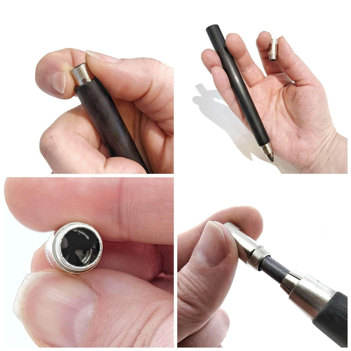 Convertible Clutch Pencil - Equator in Ebony Wood by Arteavita