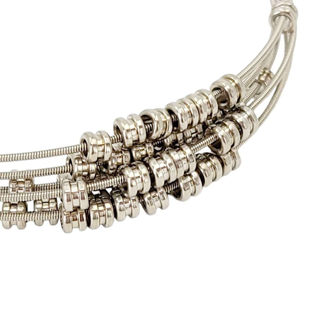 Bracelet - Fidget Bangle (Silver) (M or L) by High Strung Studios