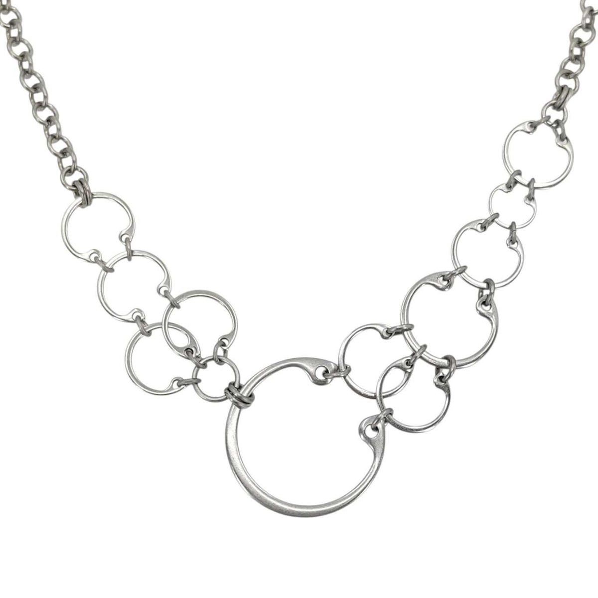 Necklace - Circling Bib (Small) (Stainless Steel and Titanium) by Wraptillion