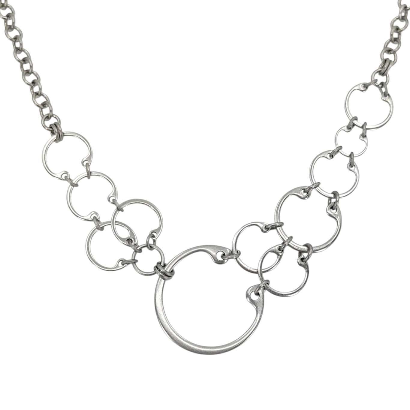 Necklace - Circling Bib (Small) (Stainless Steel and Titanium) by Wraptillion