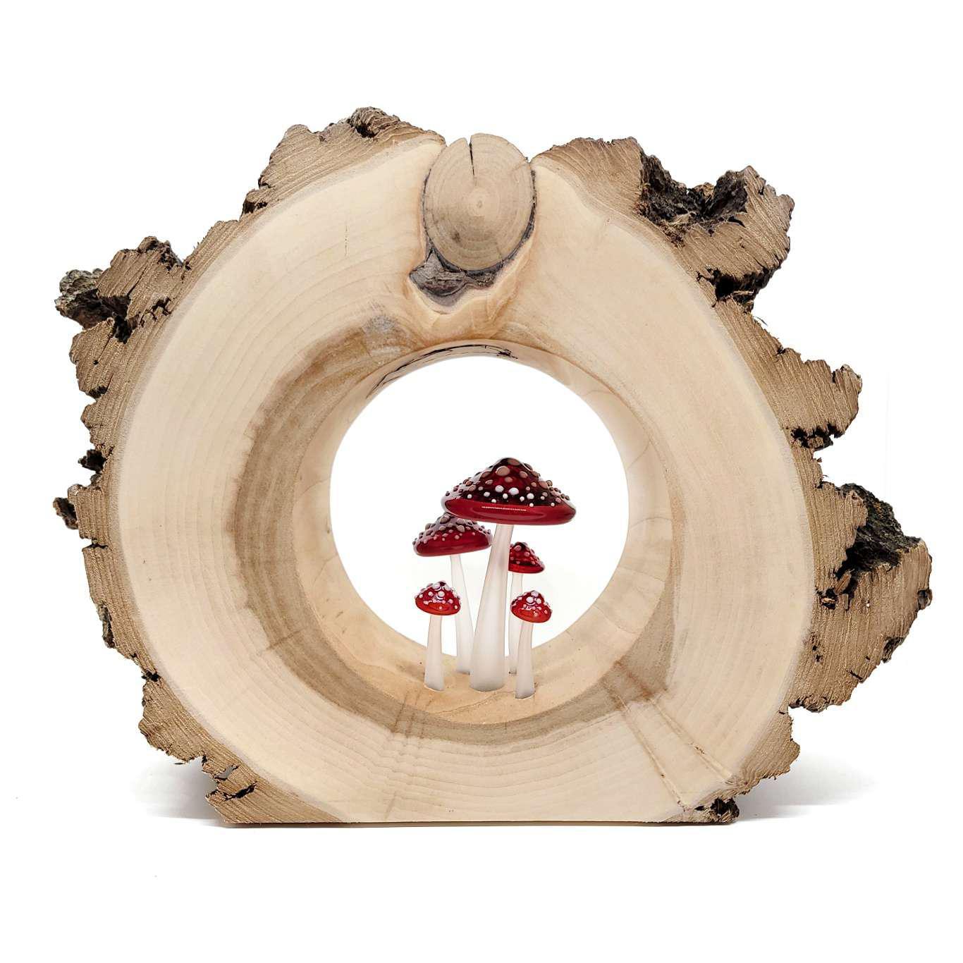 Lamp - Large Willow Ring with Mushrooms in Red by Sage Studios