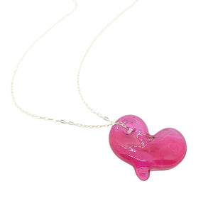 Necklace - Hole in My Heart in Hot Pink by Krista Bermeo Studio