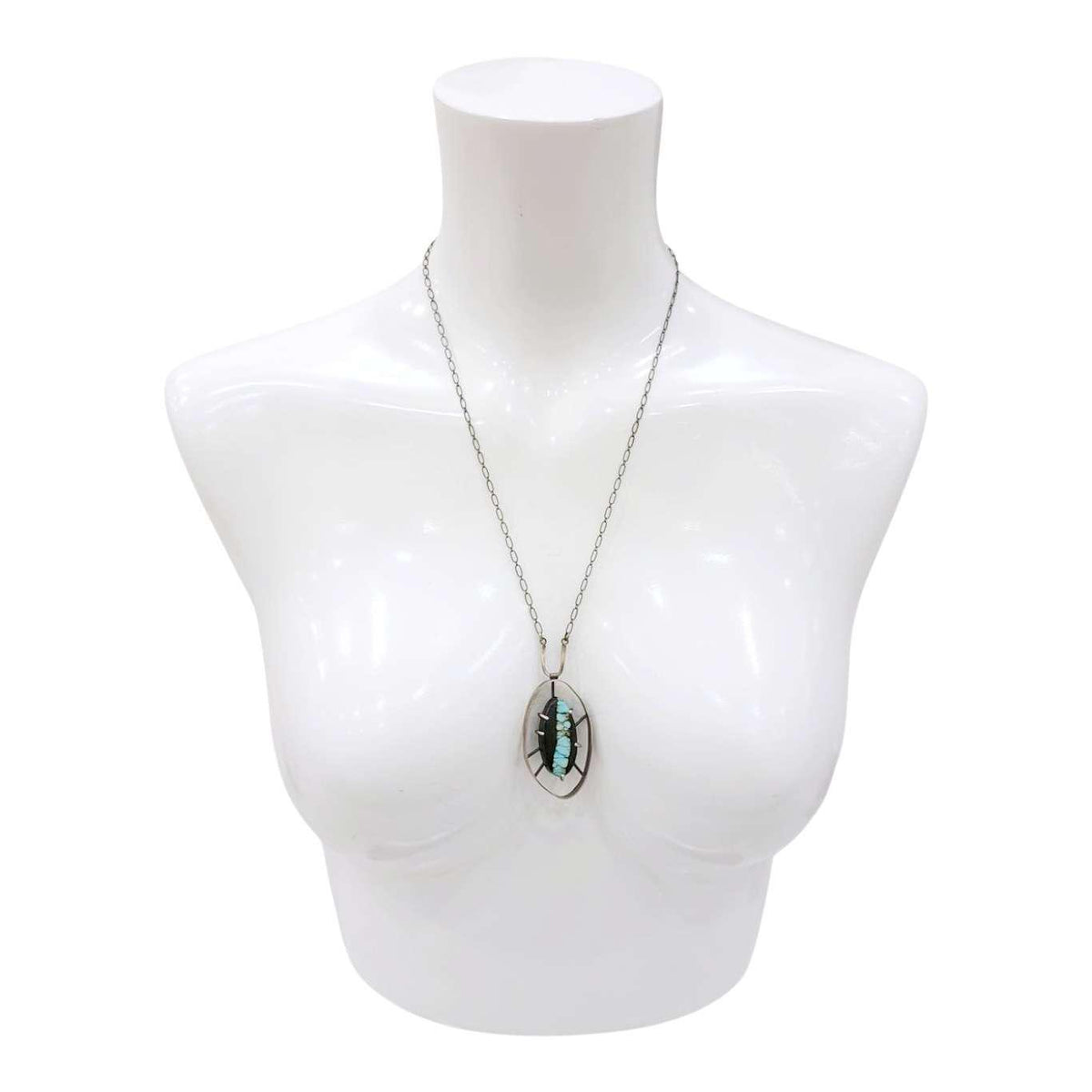 Necklace - Wayfinder (Bao Canyon Turquoise) by Three Flames Silverworks