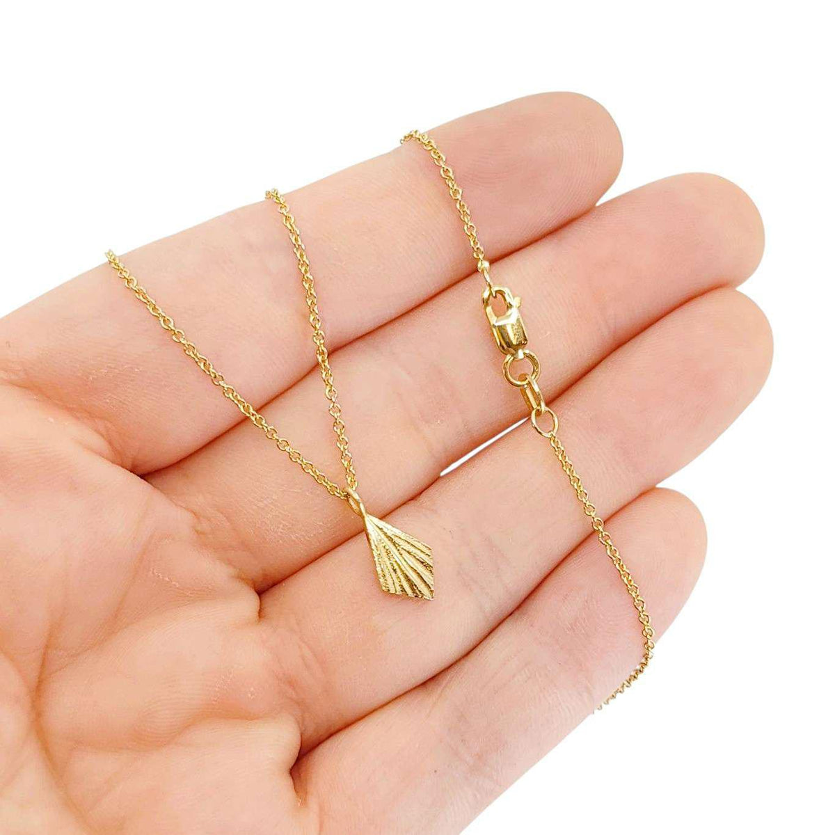 Necklace - Flame Charm (14k Yellow Gold) by Corey Egan