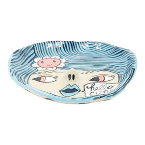 Ring Dish - Girlfriend Ring Dish (Blue) by Erika Rier