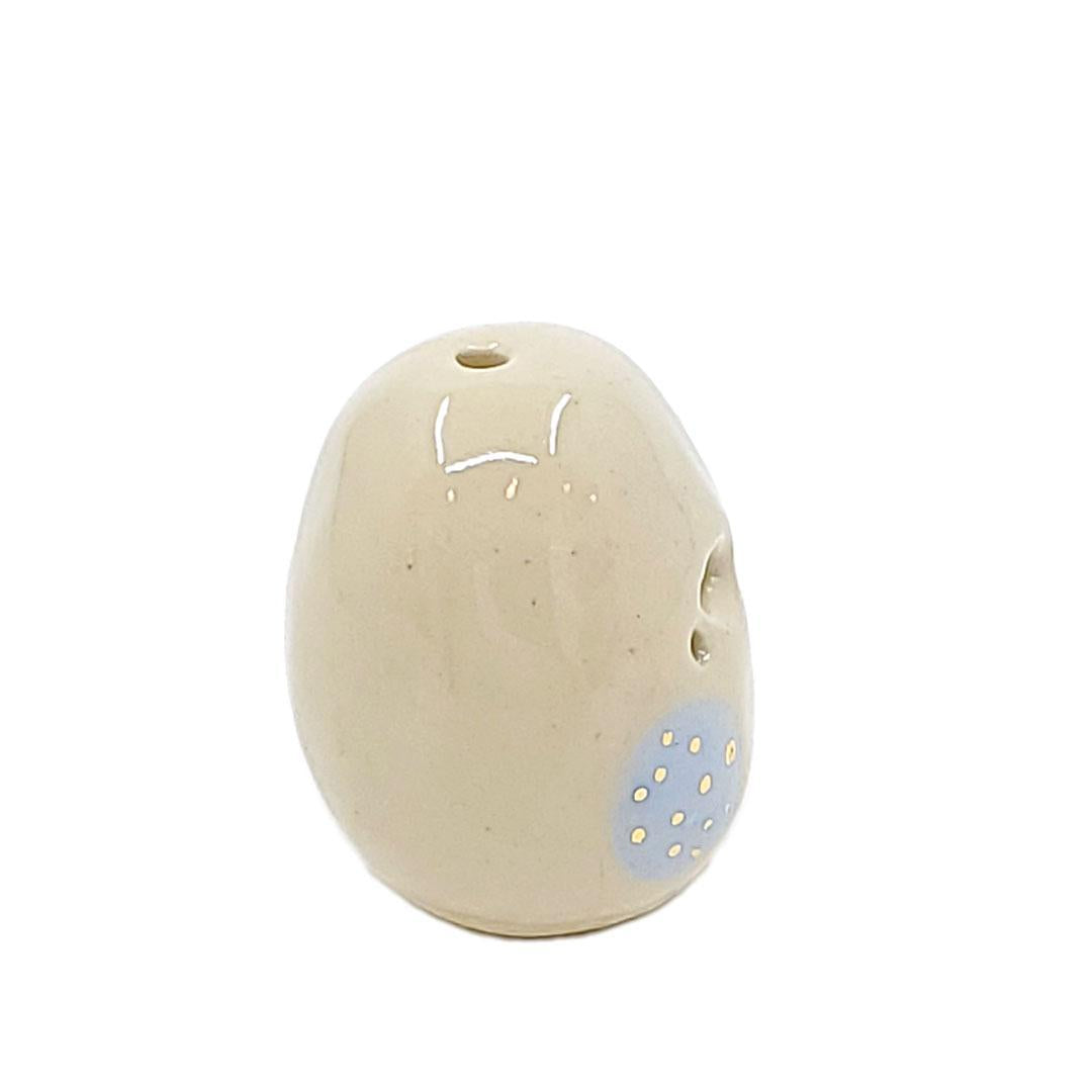 Figurine - Lucky Potato Bud Vase (Single Hole, Sky Blue Cheeks) by The Pottery Parade
