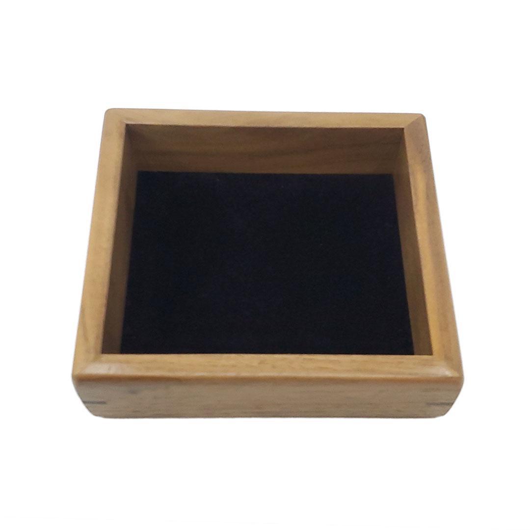 Jewelry Dish - Square Treasure Dish (Walnut, Wenge) by Mikutowski Woodworking