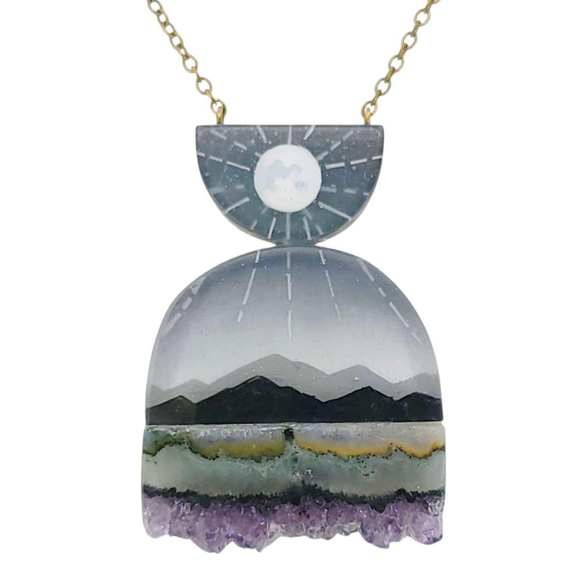 Necklace - Magic Hills Crystal (Amethyst) by Fernworks