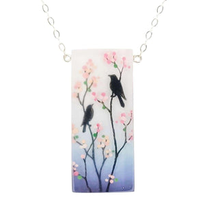 Necklace - Cherry Blossoms Tall (Sterling Silver) by Fernworks