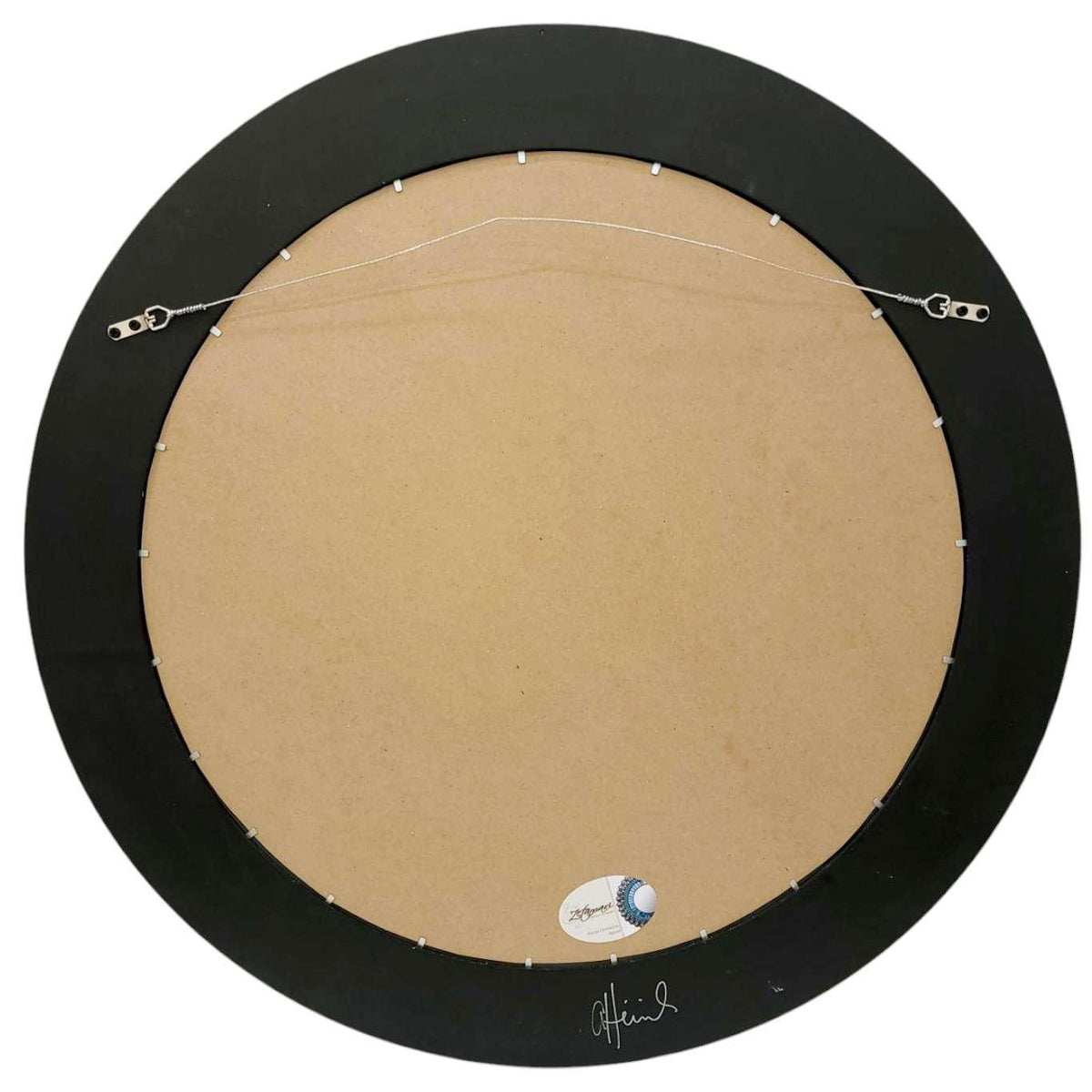 Mosaic Mirror - 30in Round (Seafoam Drop) by Zetamari Mosaic Artworks