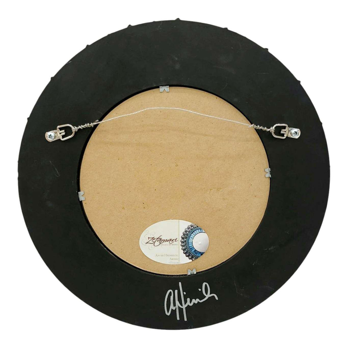 Mosaic Mirror - 13in Round (Red) by Zetamari Mosaic Artworks