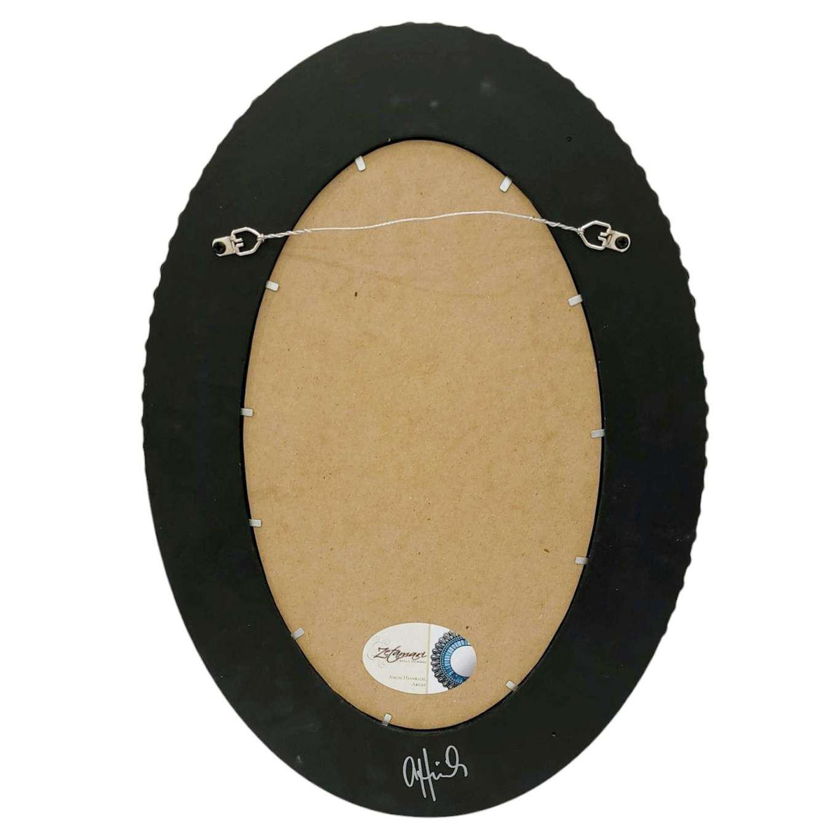 Mosaic Mirror - 14x20in Oval (Pewter Drop) by Zetamari Mosaic Artworks