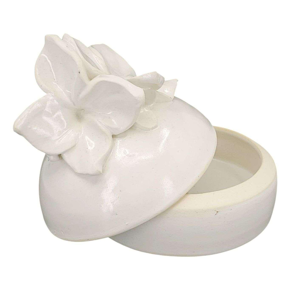 Box - Blossom Lidded Jar (Cream) by Erica Moore Pottery