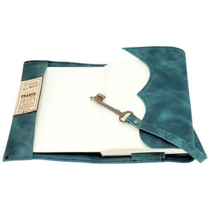 Journal - Large Nottinghill in Teal Leather by Divina Denuevo