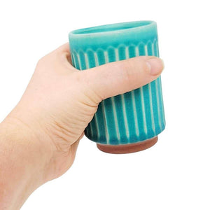 Cup - Large Tanba-Yaki Turquoise by Asemi Co.