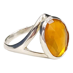 Ring - Size 7 - Cleo in Fire Opal and Sterling Silver by Corey Egan