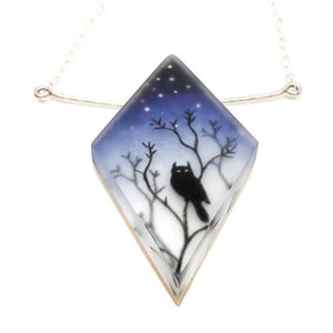 Necklace - Owl Painted by Fernworks