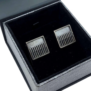 Cufflinks - Square in Oxidized Sterling Silver by Dana C. Fear