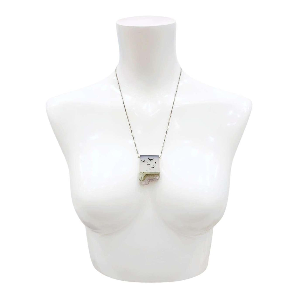 Necklace - Flock Crystal (Gunmetal) by Fernworks