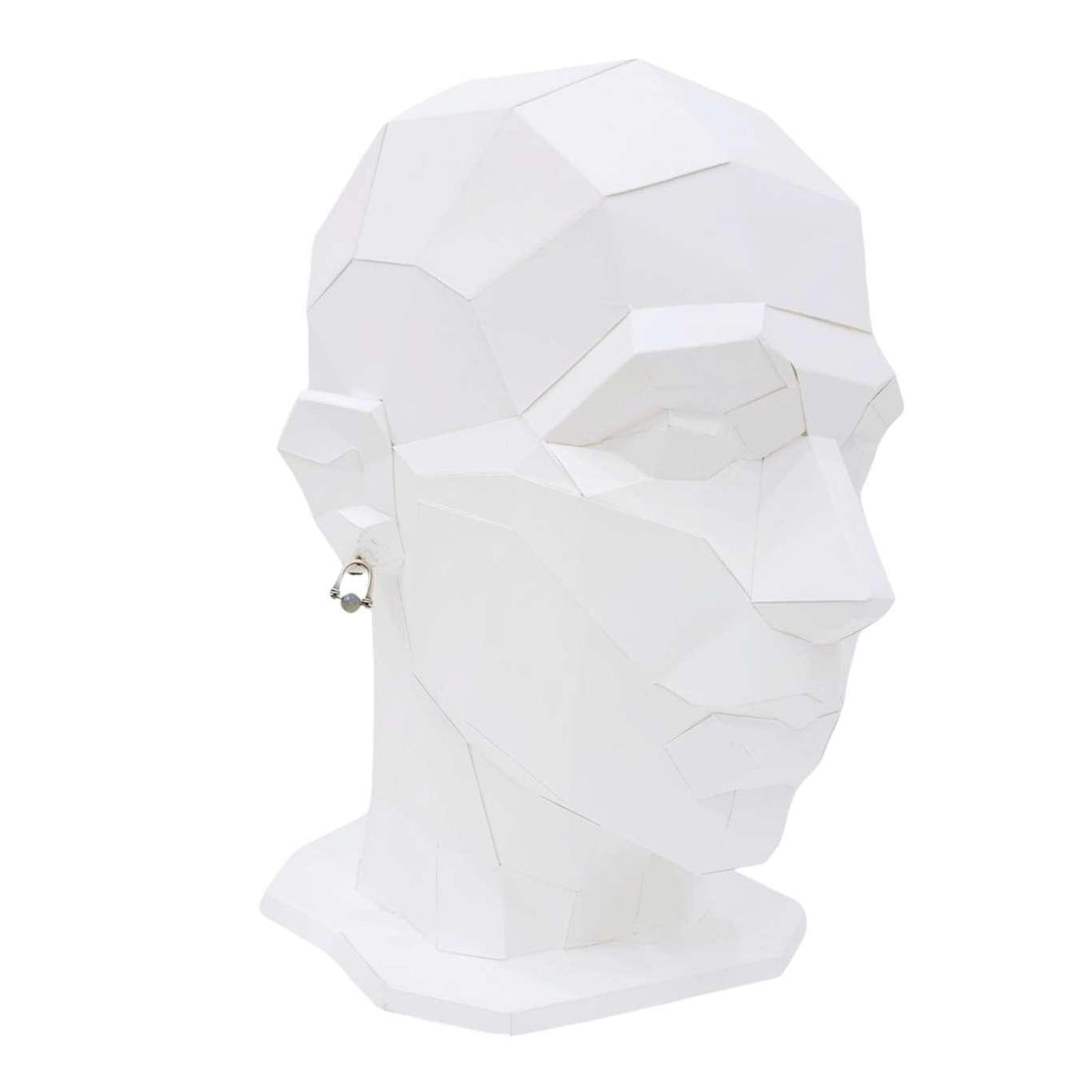 Earrings - Arc Studs (Labradorite) by Three Flames Silverworks