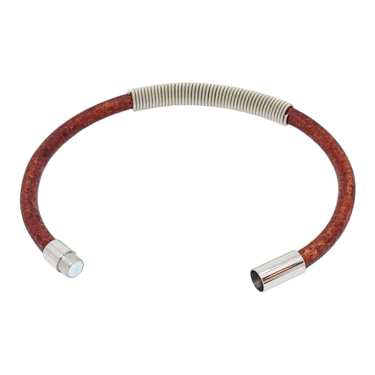 Bracelet - M - Wound Up Leather (Brown) by High Strung Studios