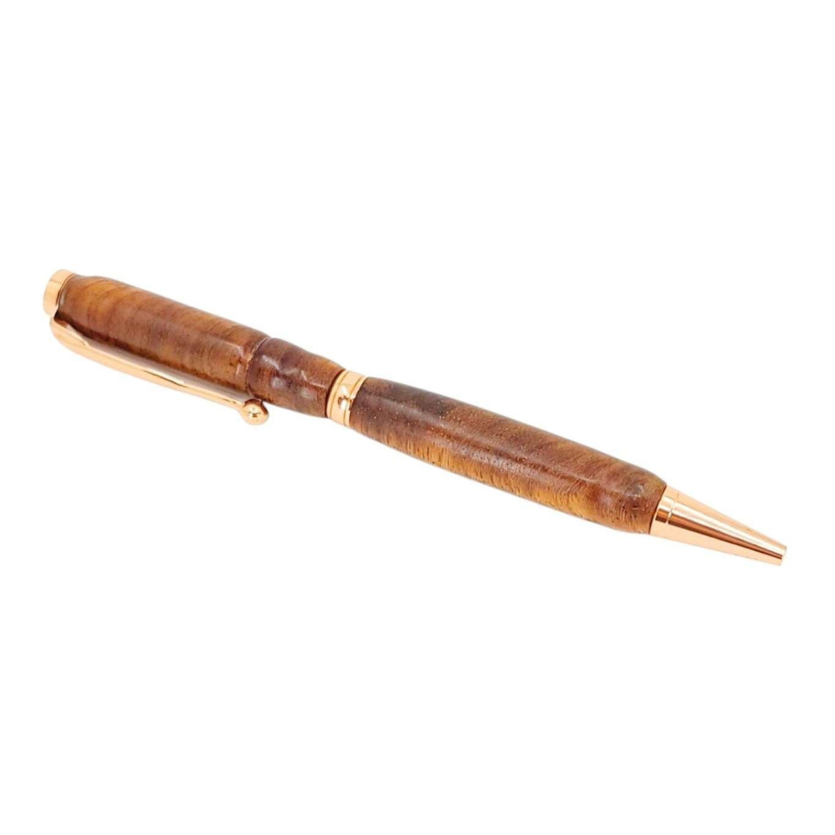 Pen - Twist Ballpoint - Contoured Wood (Rose Gold) by Embark Wood