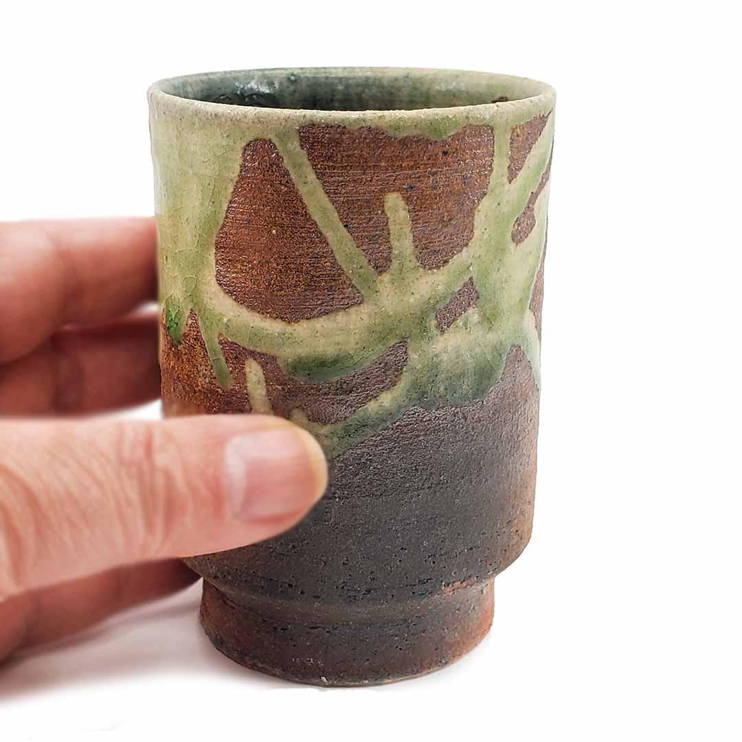 Cup - Large Scarlet Shigaraki-yaki by Asemi Co.