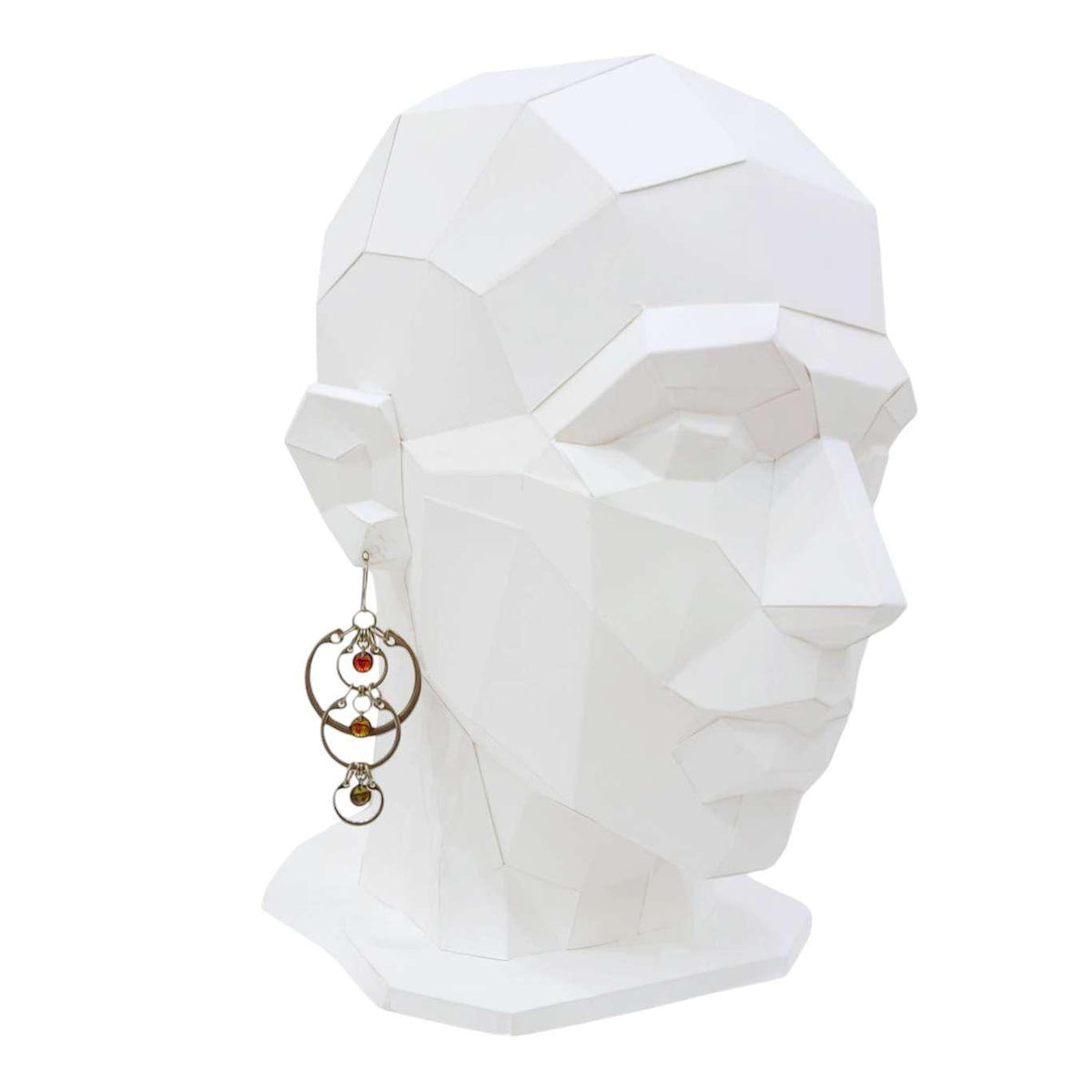 Earrings - Medium Rainbow Cascading Circles (Stainless Steel and Titanium) by Wraptillion