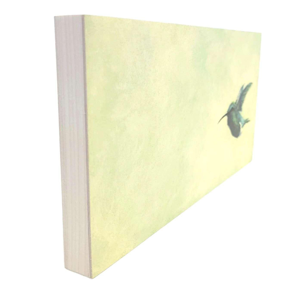 Wall Art - Hummingbird on 12in x 6in Wood Panel by The Mincing Mockingbird