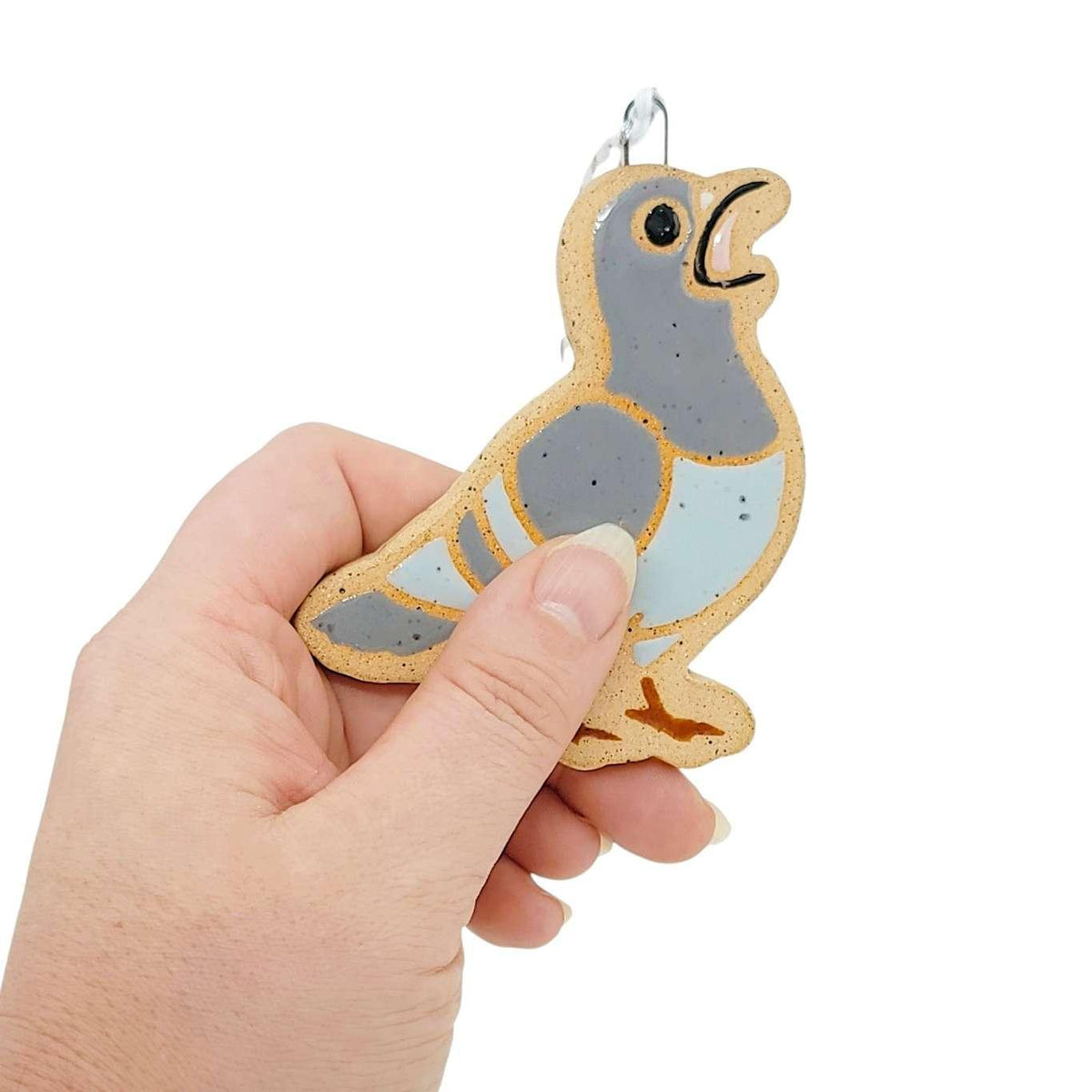 Ornament - Screaming Pigeon by Annie’s Potteries