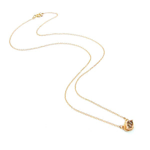 Necklace - East-West Glacier Mini Herkimer in 14k Rose Gold by Storica Studio