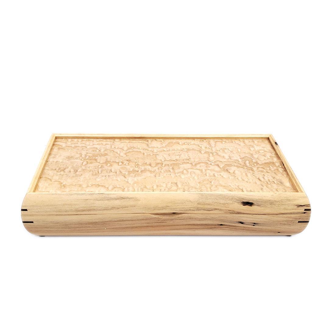 Jewelry Box - Large Valet Box (Tamo Ash, Spalted Maple) by Mikutowski Woodworking