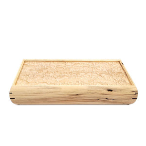 Jewelry Box - Large Valet Box in Tamo Ash and Spalted Maple by Mikutowski Woodworking