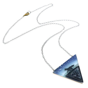 Necklace - Druzy Fox (Triangle) by Fernworks