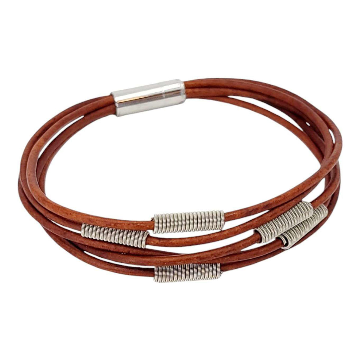 Bracelet - Arpeggio Leather Brown (M or L) by High Strung Studios