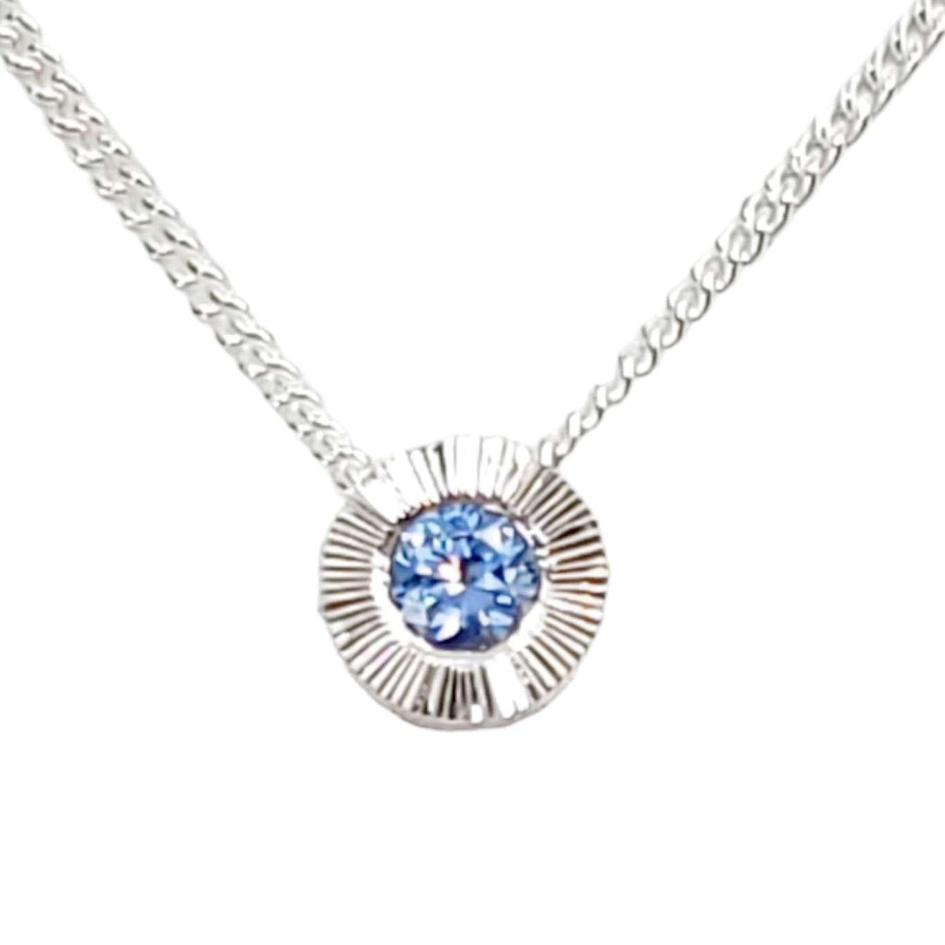 Necklace - Small Aurora in Blue Sapphire and Sterling Silver by Corey Egan
