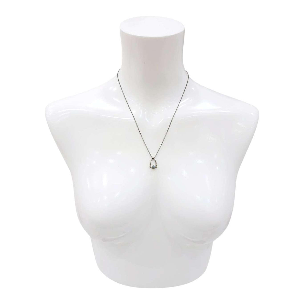 Necklace - Arc Pendant (Labradorite) by Three Flames Silverworks