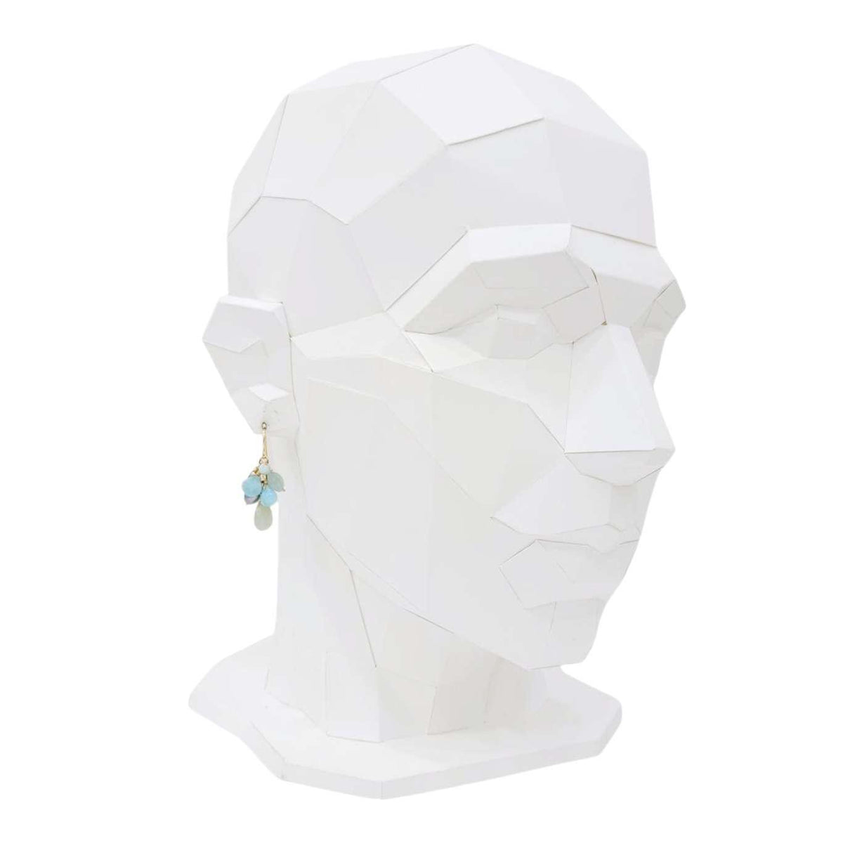 Earrings - Gemstone Clusters (Larimar, Aquamarine, Pearl) by Calliope Jewelry