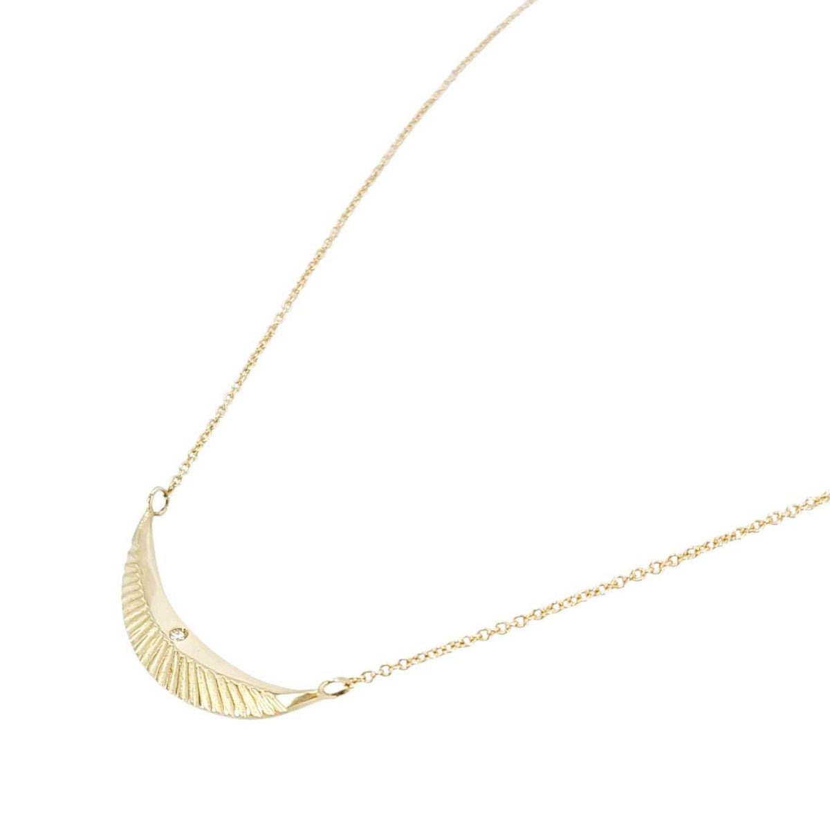 Necklace - Icarus (14k Yellow Gold, Diamond) by Corey Egan