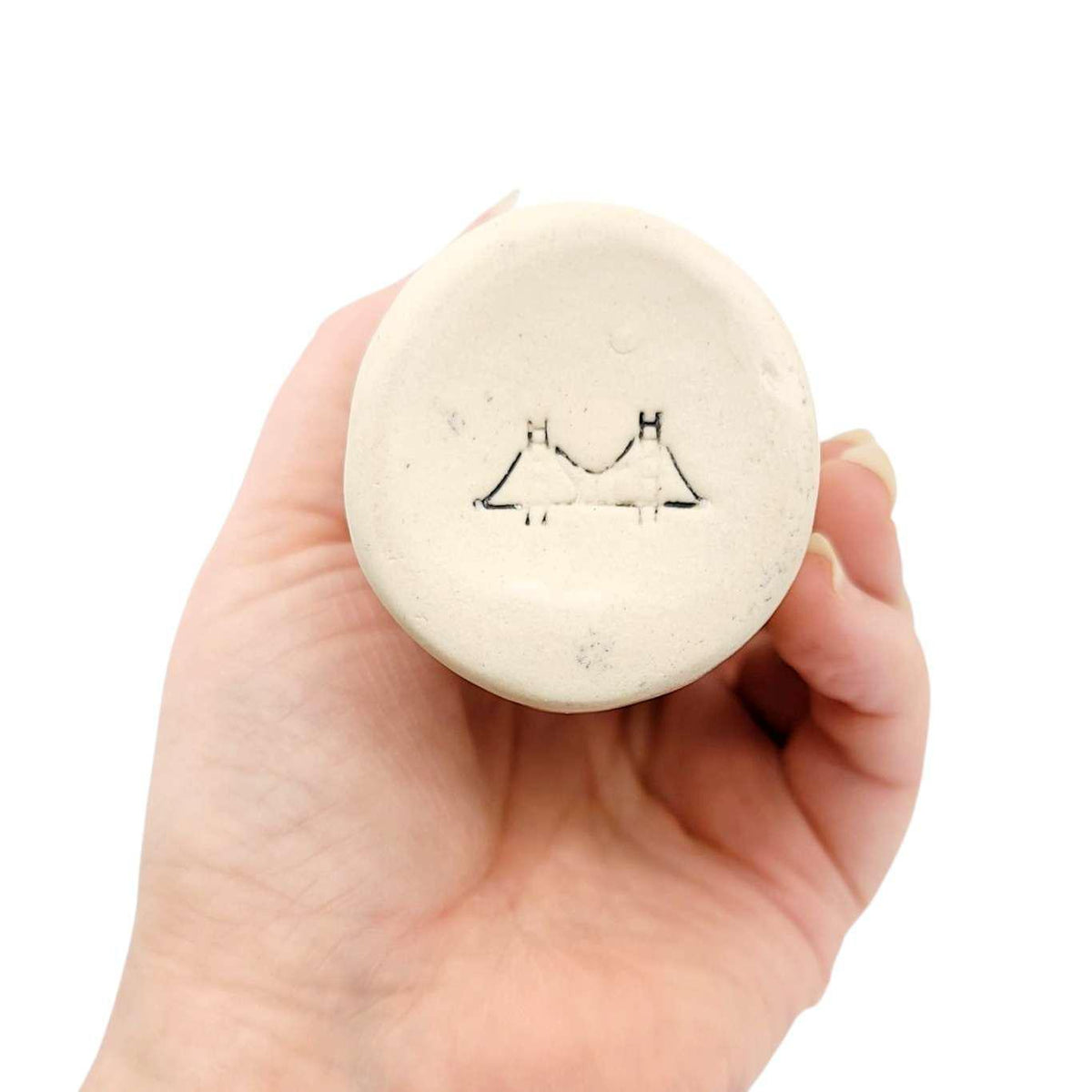 Vase - 8in Floral Cylinder with 22k Gold Accents by Hsieh Clay SF