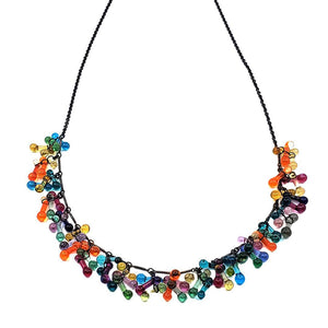 Necklace - Rossetti Cluster in Rainbow by Krista Bermeo Studio