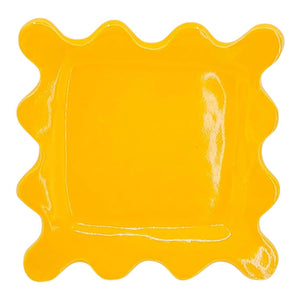 Dish - Square Squiggle Plate (Assorted Colors) by MUD WITCH