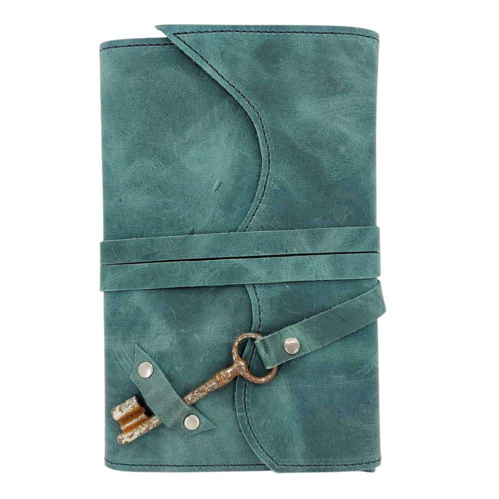 Journal - Large Nottinghill in Teal Leather by Divina Denuevo