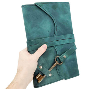 Journal - Large Nottinghill in Teal Leather by Divina Denuevo