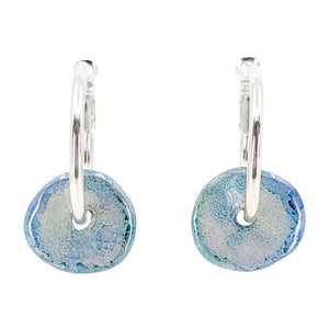 Earrings - Ceramic Ring Hoops (Mosaic) by Diana Kauffman