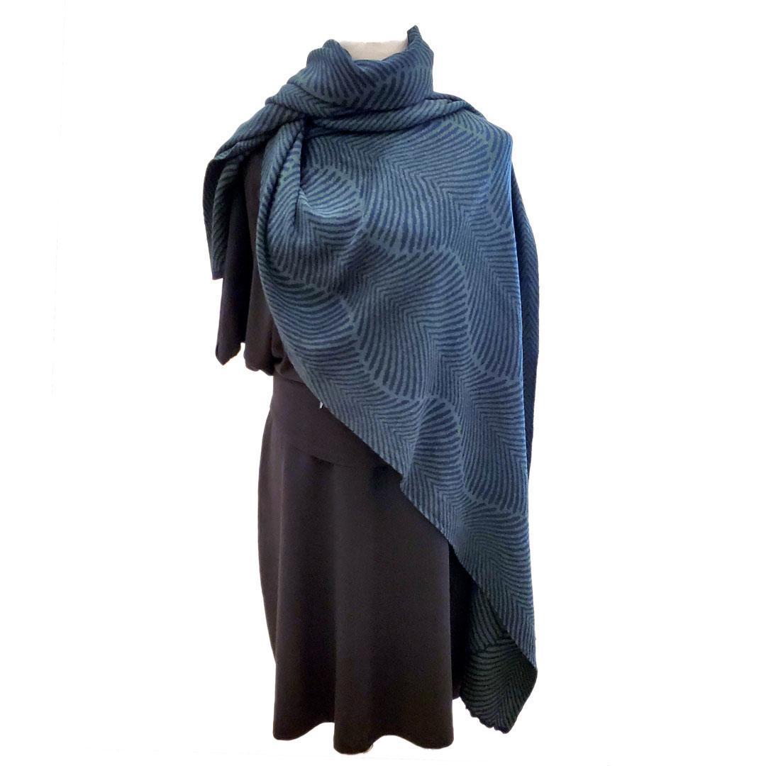Wrap - Forest Fern in Hunter and Navy by Liamolly