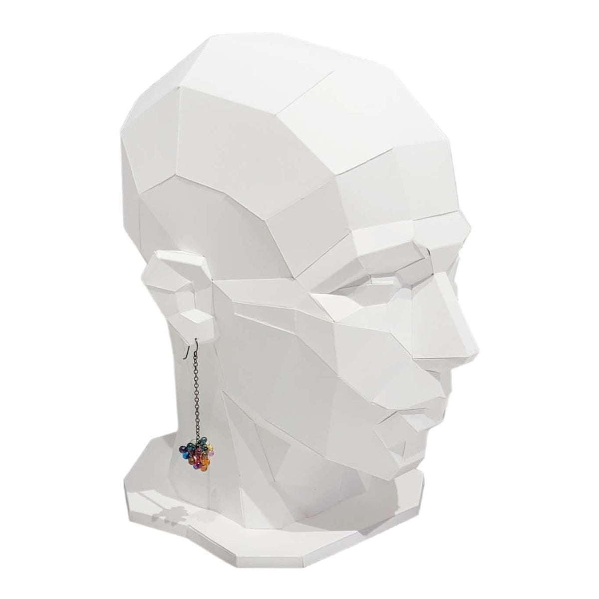 Earrings - Long Rosetti Bloom in Rainbow by Krista Bermeo Studio