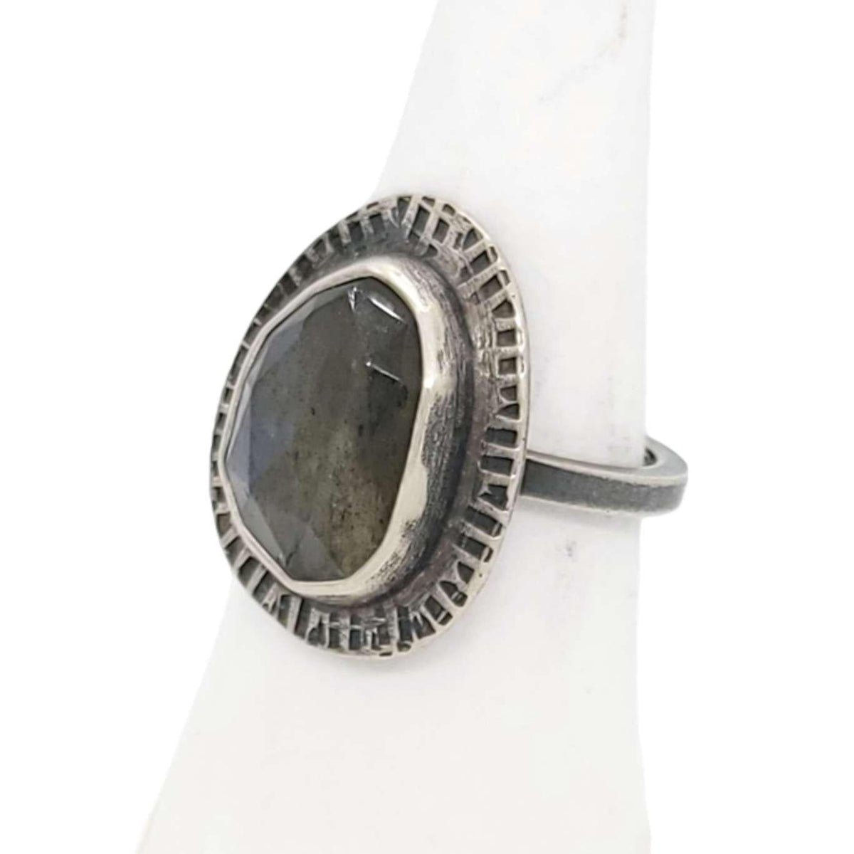 Ring - Size 7 - OOAK Labradorite Ring in Sterling Silver by Allison Kallaway