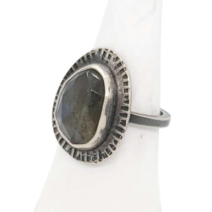 Ring - Size 7 - OOAK Labradorite Ring in Sterling Silver by Allison Kallaway